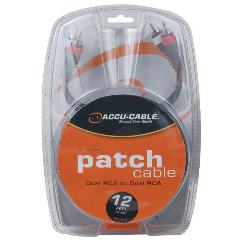 ACCU-CABLE RC-12 AUDIO DOS RCA PLUG A DOS RCA PLUG 3.60 MT