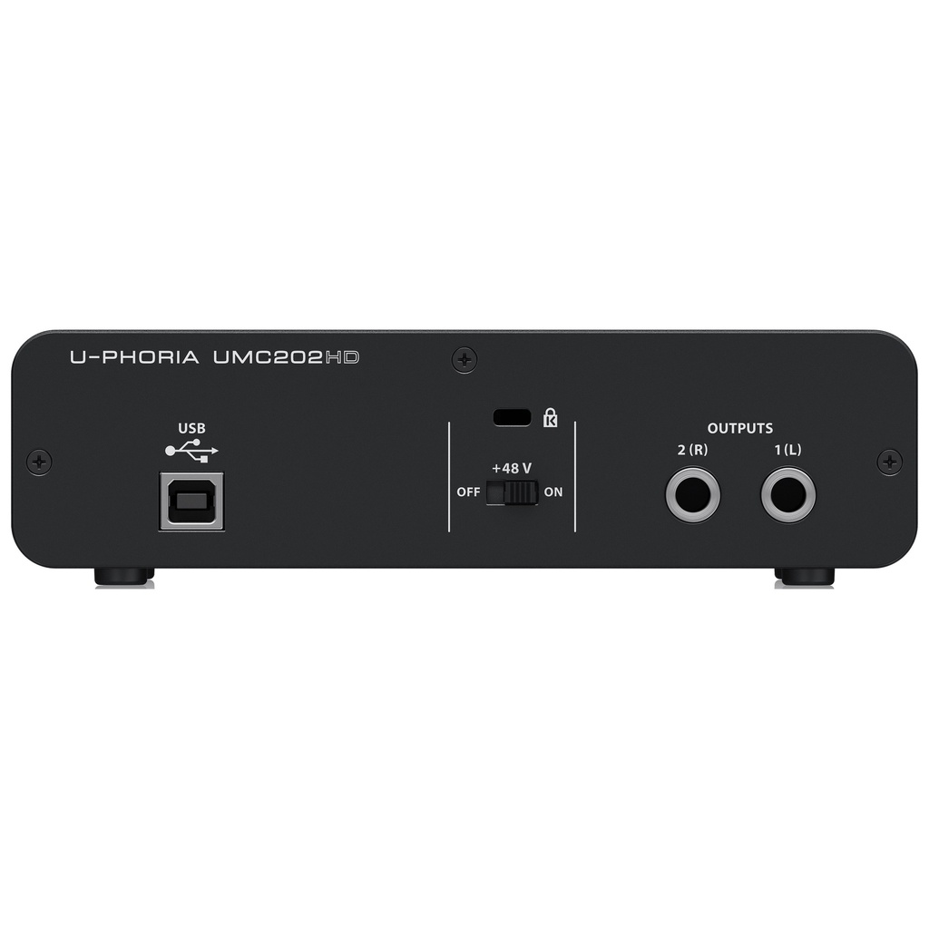 BEHRINGER U-PHORIA UMC202HD INTERFACE COMBO CON MICROFONO C-1 Y AUDIFONO HPS5000