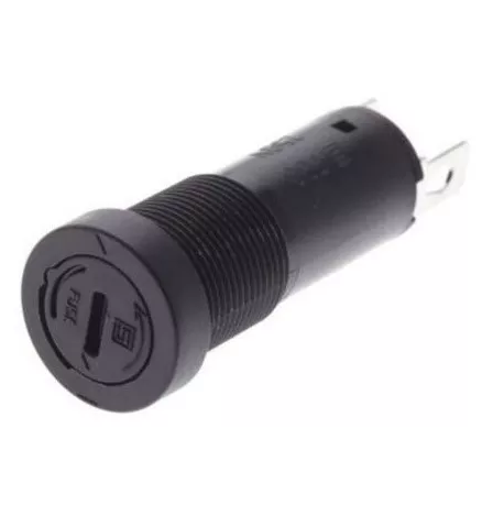 [FUSIBLERA-FBS] REPUESTO FUSIBLERA PORTAFUSIBLE FBS 10A A 250V 2.5W TAMAÑO AMERICANO MARCA ELATION 20-002-0022 MIDE 13MM X44MM