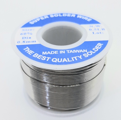 [ESTAÑO PARA SOLDAR 60/40] SUPER SOLDER WIRE 60/40 250G ESTAÑO 0.8mm 250gr
